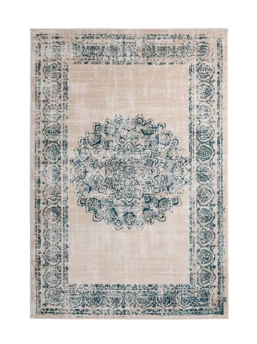 Kayoom Kurzflor Teppich Ariya 125 in creme - rechteckig
