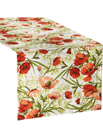 Sander Baumwolle Tischläufer Alvor in rot-grün
