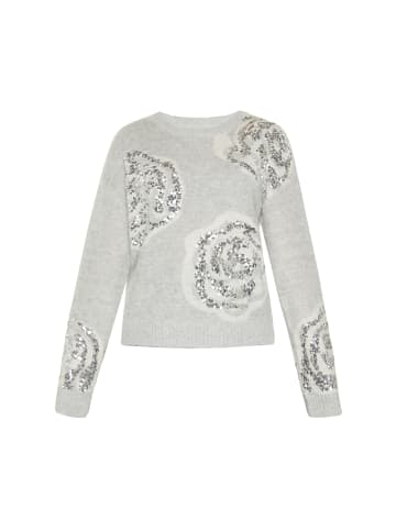 Usha Sweater in grey melange beige