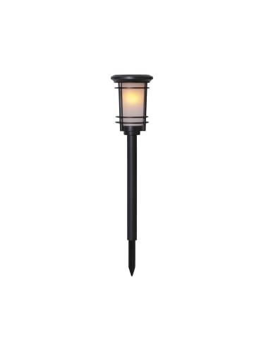 STAR Trading LED Solar-Wegeleuchte ,Flame, Kunststoff, Lichtsensor, schwarz, gold-
