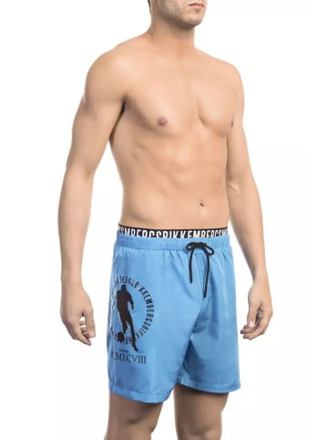 Bikkembergs Hellblau Schwarz Polyester Herren Badeanzug
