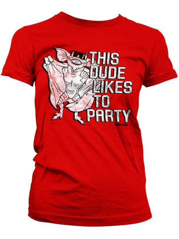 Gremlins Shirt "Dude Likes To Party" in Rot