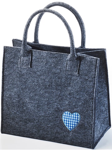 kobolo Einkaufstasche BLUEHEARTBAG in Grau