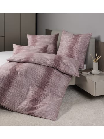 Janine Janine Baumwoll Bettwäsche Chinchilla in beere mauve