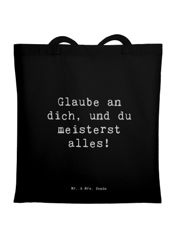 Mr. & Mrs. Panda Jutebeutel Spruch Stolpersteine im Alltag meist... in Schwarz