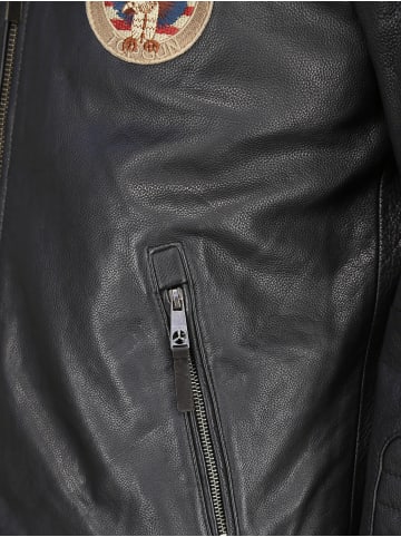 TOP GUN Lederjacke TG20192023 in schwarz