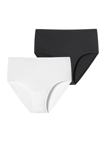 Schiesser Maxislip Invisible Soft in schwarz-weiss