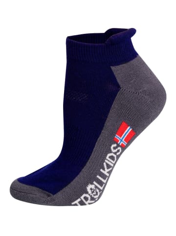 Trollkids niedrige Wandersocken Trekking Socken "Hiking Low Cut" in Marineblau 