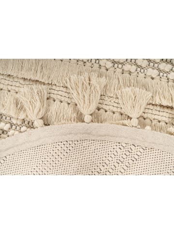 Kayoom Wohnzimmer Teppich – Kurzflorteppich Bohist 325 Ø 160cm in natural - quadratisch