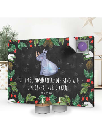 Mr. & Mrs. Panda Adventskalender Einhorn Nashorn mit Spruch in Kreidetafel