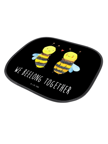 Mr. & Mrs. Panda Auto Sonnenblende Biene Verliebt mit Spruch in Schwarz
