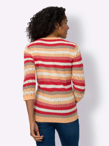 Sieh an! 3/4 Arm-Pullover in hummer-ecru-geringelt