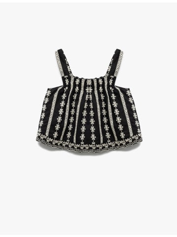 KOTON Bluse in Schwarz Gemustert