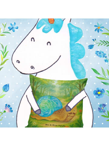 Mr. & Mrs. Panda Kopfkissen Schnecke Sir Design ohne Spruch in Weiß