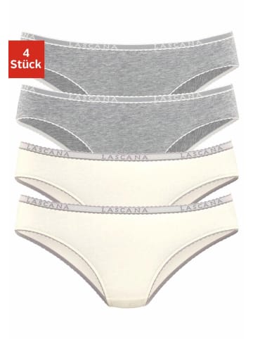 LASCANA Slip in grau-meliert, creme