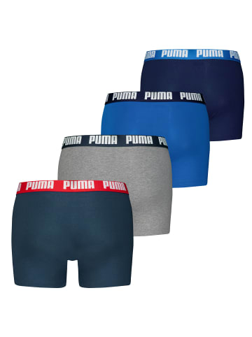 Puma Boxershort 6er Pack in Blau/Grau