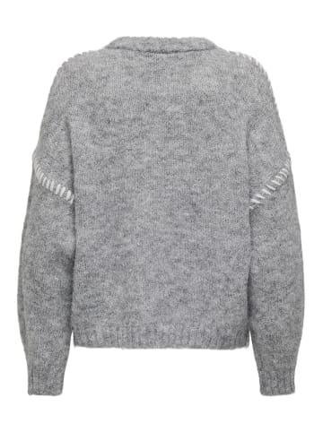 JDY Strickpullover in Light Grey Melange