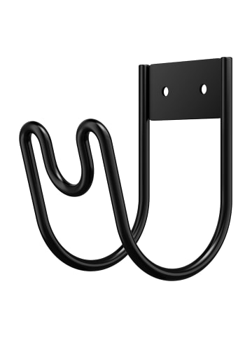 relaxdays 1 x Schlauchhalter in Schwarz - (B)10,5 x (H)17,5 x (T)13 cm