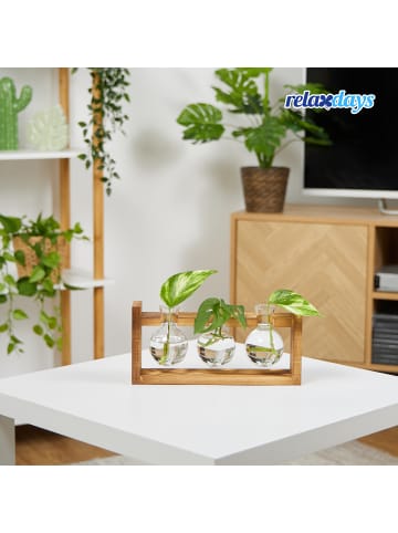 Reagenzglas Vase "Rund" in Klar/ Natur
