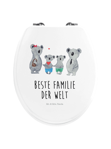 Mr. & Mrs. Panda WC Brille Koala Familie zwei mit Spruch in Weiß
