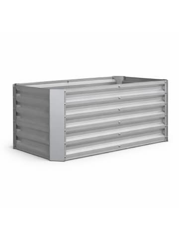 VCM Metall Hochbeet Gartenbeet 180x90 Galdo L in Silber