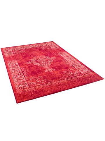 Pergamon Designer Kurzflor Teppich Moderne Muster in Rot