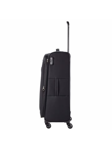 travelite Chios - 4-Rollen-Trolley L 78 cm erw. (schwarz) in schwarz