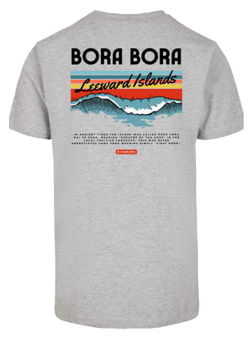 F4NT4STIC T Shirt Bora Bora Leewards Island in grau meliert