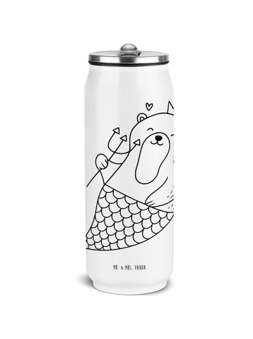 Mr. & Mrs. Panda Getränkedosen Trinkflasche Wassermann Astrologi... in Weiß