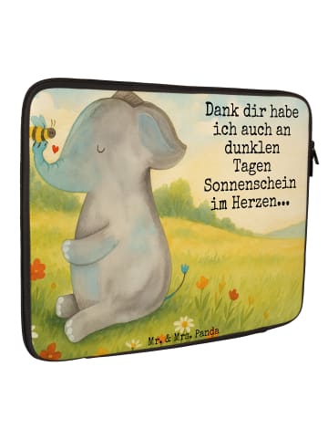 Mr. & Mrs. Panda Laptop Tasche Elefant Biene Design mit Spruch in Weiß