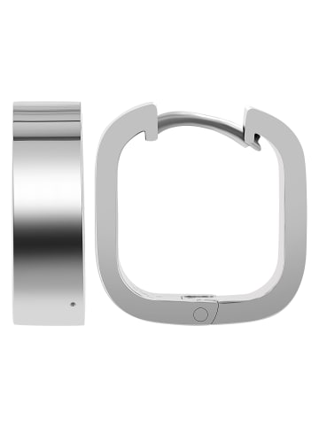 Adeliás Damen Ohrringe – Klappcreole aus 925 Silber in silber