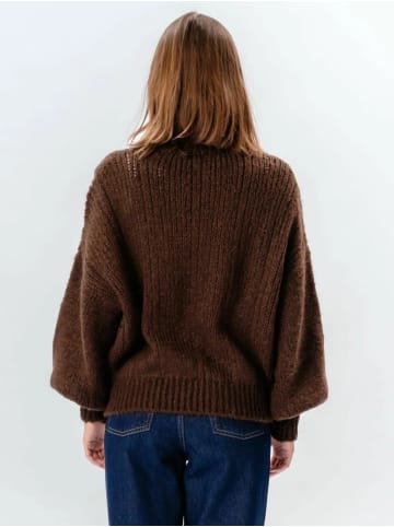 TeeShoppen Pullover Emma Cable in Chocolate