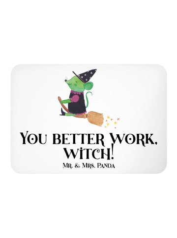 Mr. & Mrs. Panda Magnet Halloween Hexenpower mit Spruch in Weiß