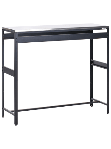 Beliani Stehtisch MAENZA in Schwarz/Silber - (W) 120 x (H) 105 x (L) 40 cm