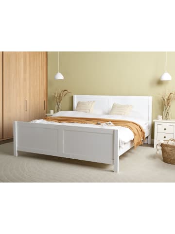 Beliani 2-tlg Doppelbett CHAMPAGNAT in Weiß