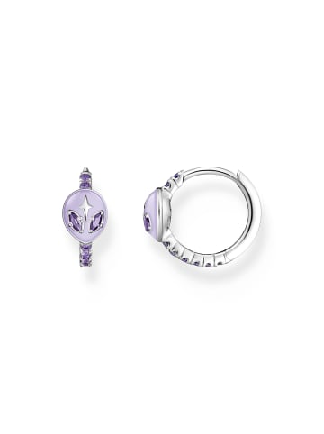 Thomas Sabo Creole Alienkopf Mit Kaltemaille Und Violetten Steinen in silber, violett