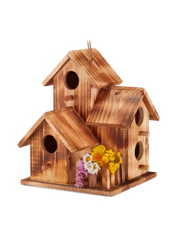 relaxdays Vogelhaus in Natur - (B)20x (H)34 x (T)19 cm
