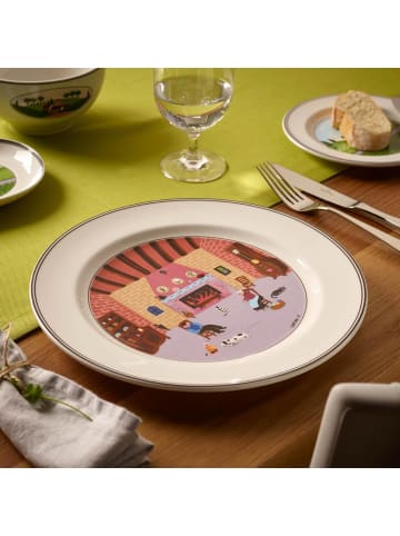 Villeroy & Boch Speiseteller Kamin Design Naif ø 27 cm in bunt