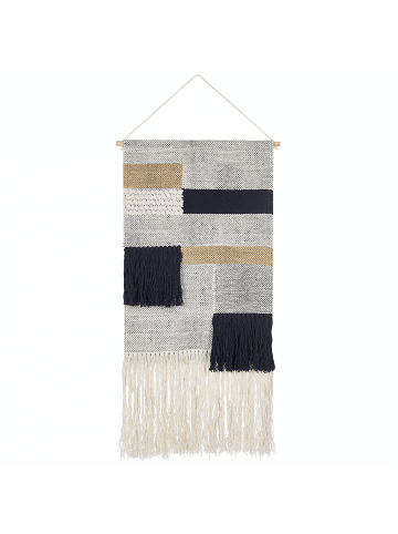 Beliani Wandbehang HANGU in Beige/Schwarz - (W) 46 x (H) 114 x (L) 2 cm Vertikal