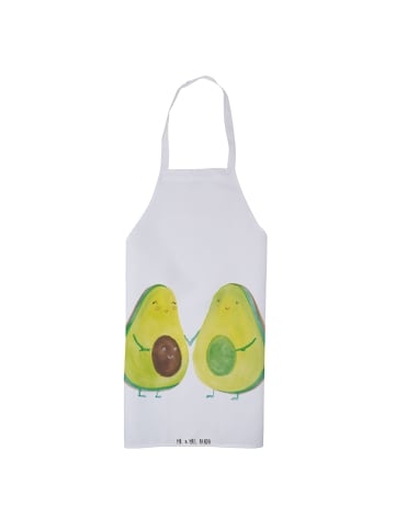 Mr. & Mrs. Panda Grillschürze Avocado Pärchen ohne Spruch in Weiß