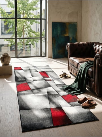 KADIMA DESIGN Läufer Patchwork pflegeleicht Wohnzimmer Schlafzimmer Flur in Rot