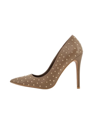 faina Damen Pumps Mit Nieten in Kamel