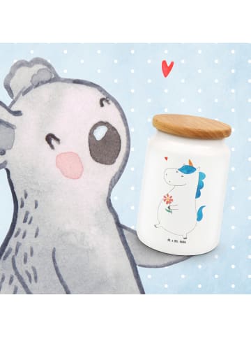 Mr. & Mrs. Panda Kaffeedose Einhorn Spaziergang ohne Spruch in Weiß