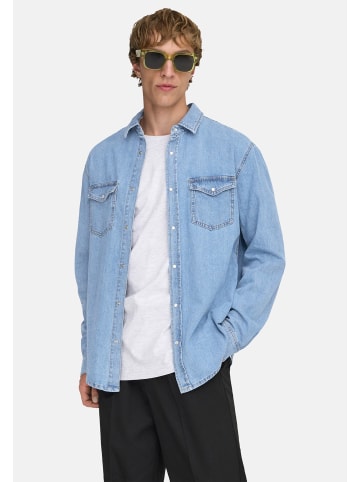 ONLY & SONS Jeanshemd Bane in Blue denim
