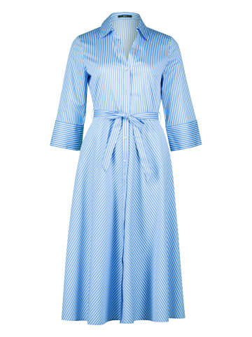 Zero  Midikleid mit Bindegürtel in Classic BlueWhite
