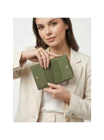 Lazarotti Bologna Leather Medium Zip-Around Geldbörse Leder 10 cm olive