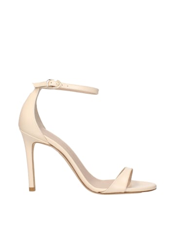 Stuart Weitzman Beige Leder Stiletto Absatz Sandalen