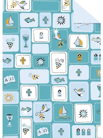 Buntpapierfabrik Ludwig Bähr Designkarton 'Glory' petrol 200g/qm A4 Packung mit 5 Blatt Motiv 1