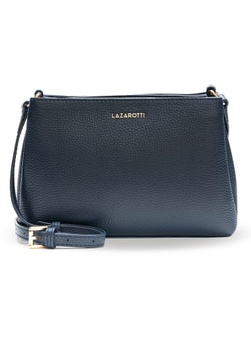 Lazarotti Bologna Leather Umhängetasche Leder 23 cm in navy