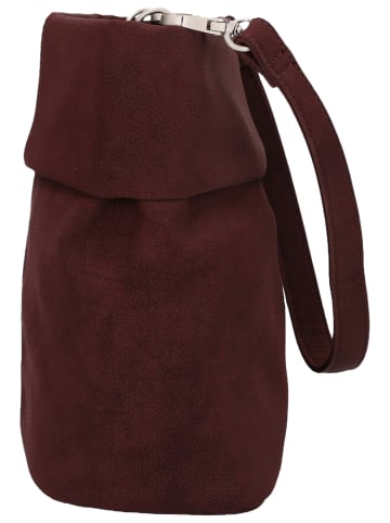 Zwei Beuteltasche Mademoiselle M8 in Nubuk-Bordeaux
